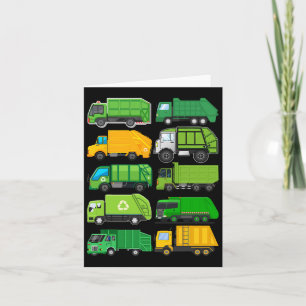 Recycling Trash Garge Truck Kids Birthday Gifts Ea Card