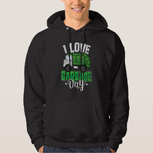 Recycling Trash Kids I Love Garbage Day Truck Boys Hoodie
