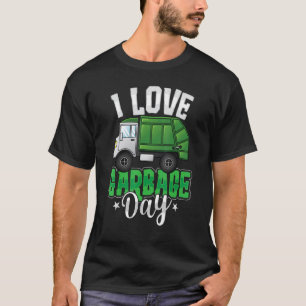Recycling Trash Kids I Love Garbage Day Truck Boys T-Shirt
