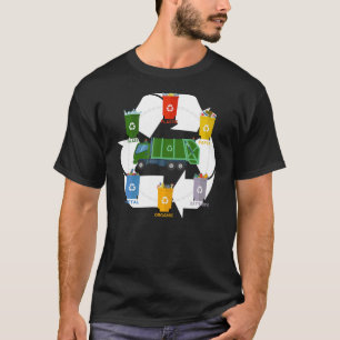 Recycling Trash Truck Funny Kids Garbage Bin Truck T-Shirt