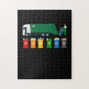Recycling Trash Truck Jigsaw Puzzle