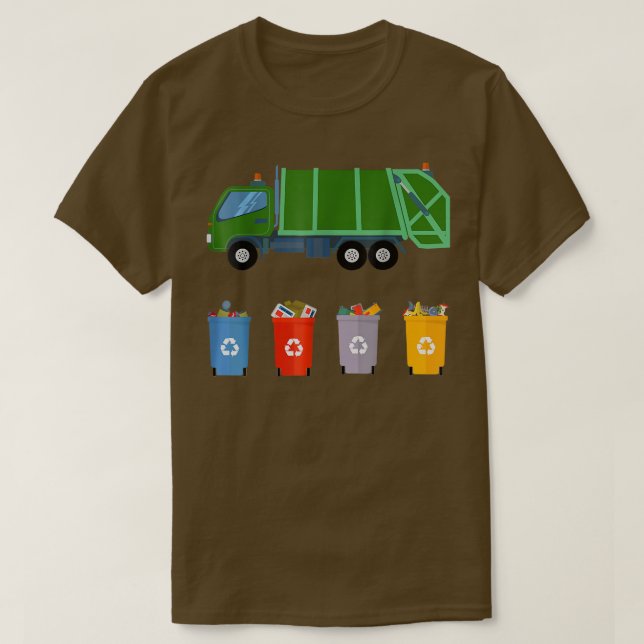 Recycling Trash Truck Kids Garbage Truck2404 T-Shirt (Design Front)