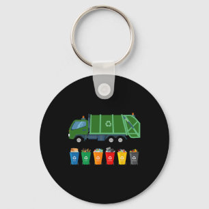 Recycling Trash Truck Kids Garge Truck Trash Colle Key Ring