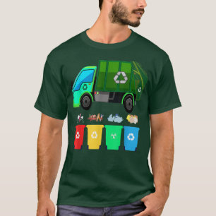 Recycling Trash Truck Lover Kids Garbage Truck T-Shirt