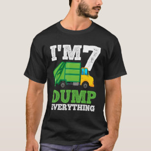 Recycling Truck 7 Years Old Garbage Truck 7th Birt T-Shirt