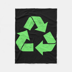 Recycling Vintage Logo Environmentalist Recycle Ea Fleece Blanket