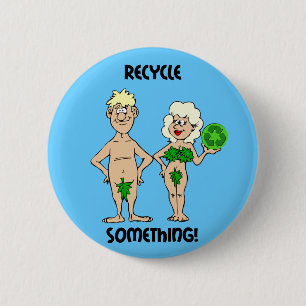 recyling 6 cm round badge
