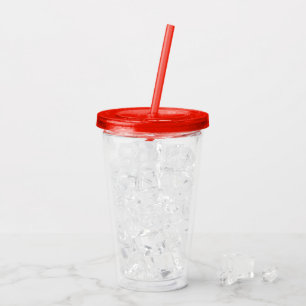 Red 16 oz Acrylic Tumbler for Cold Beverages