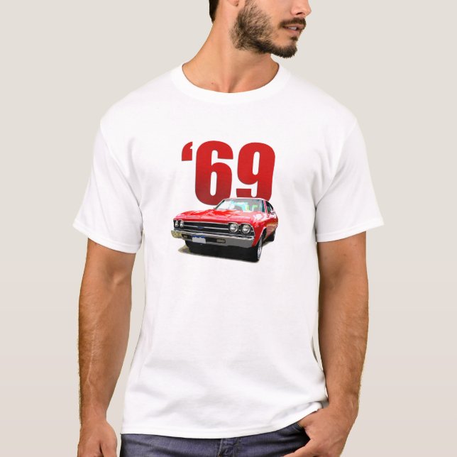 Red 1969 Chevelle coupe front view. T-Shirt (Front)
