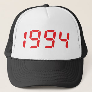 red 1994 icon trucker hat