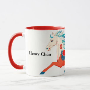 Red 2026 Year Of The Horse Lucky Mug