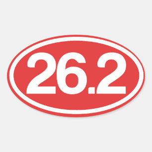 Red 26.2 Sticker (Full Marathon Sticker)