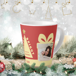 Red 2 Photo Minimalist Keepsake Latte Mug