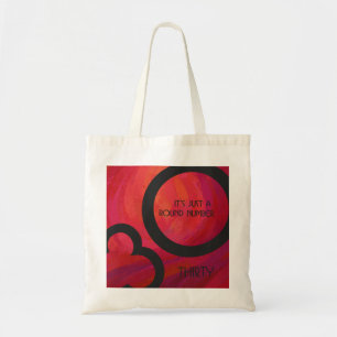 Red 30 Decade Birthday Tote Bag