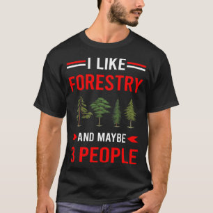 Red 3 People Forestry T-Shirt