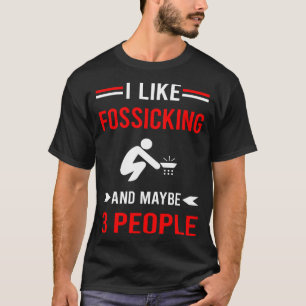 Red 3 People Fossicking Fossick T-Shirt
