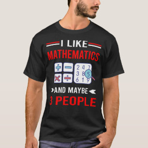 Red 3 People Mathematics Math Maths T-Shirt