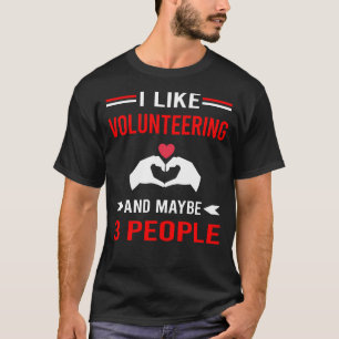 Red 3 People Volunteering Volunteer T-Shirt