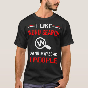 Red 3 People Word Search T-Shirt
