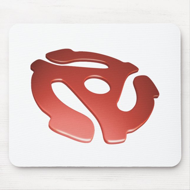 Red 3D 45 RPM Adapter Mouse Pad (Front)