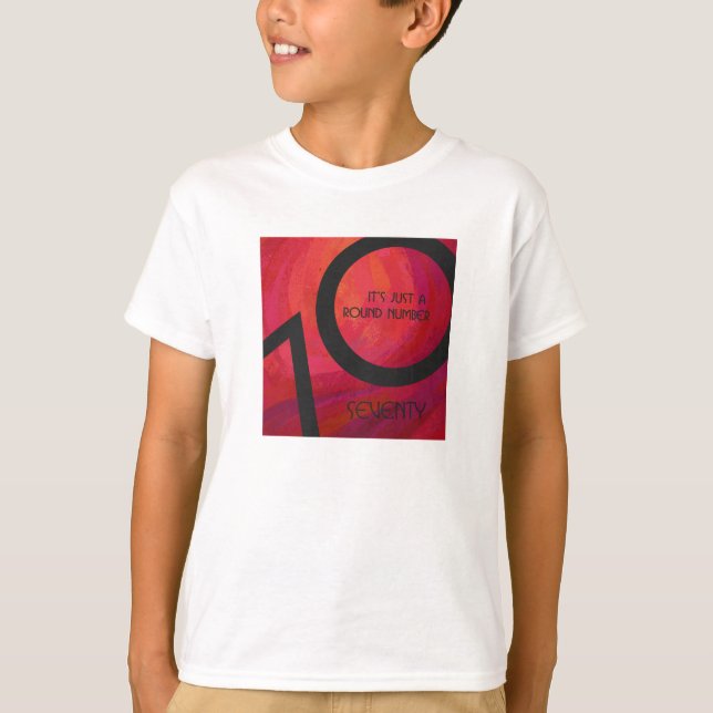 Red 70 Decade Birthday T-Shirt (Front)