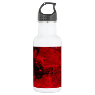 Red Abstract 532 Ml Water Bottle