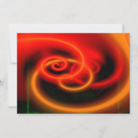 Red Abstract Art Invitations - Abstract Waves