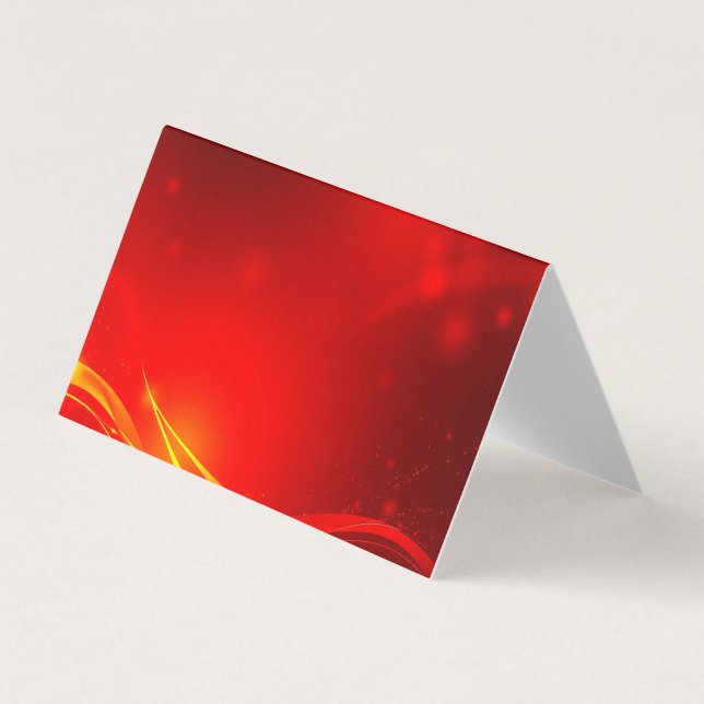 red abstract background business card (Front)