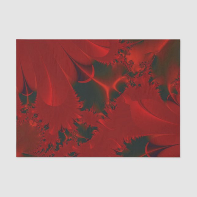 Red Abstract Classy Holiday Tissue Paper (Front)