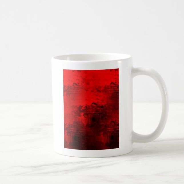Red Abstract Coffee Mug (Right)