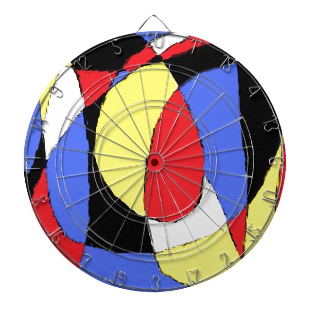 Red Abstract Dartboard (Front)