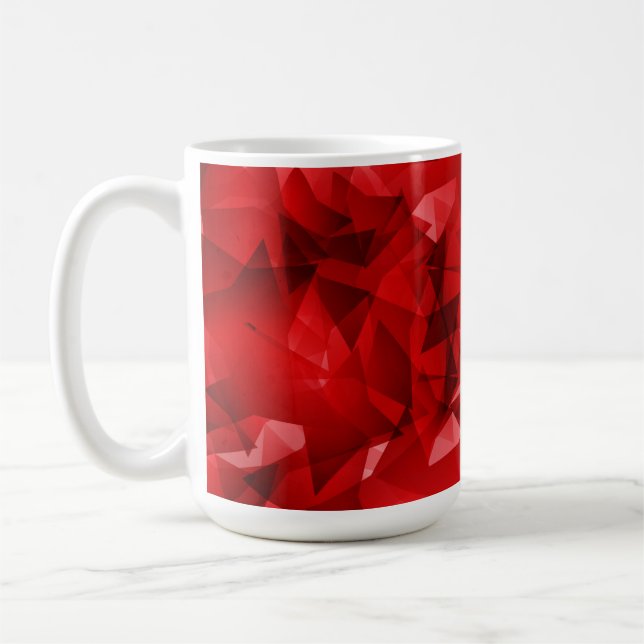 Red Abstract Geometric Background-51083 Coffee Mug (Left)