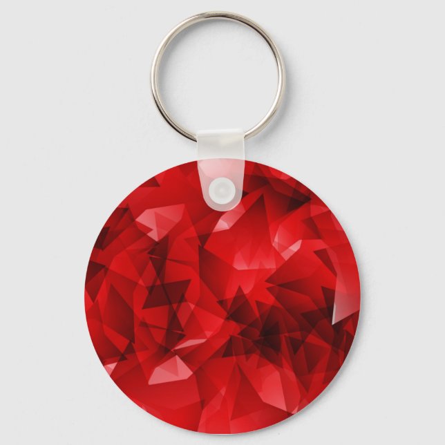 Red Abstract Geometric Background-51083 Key Ring (Front)