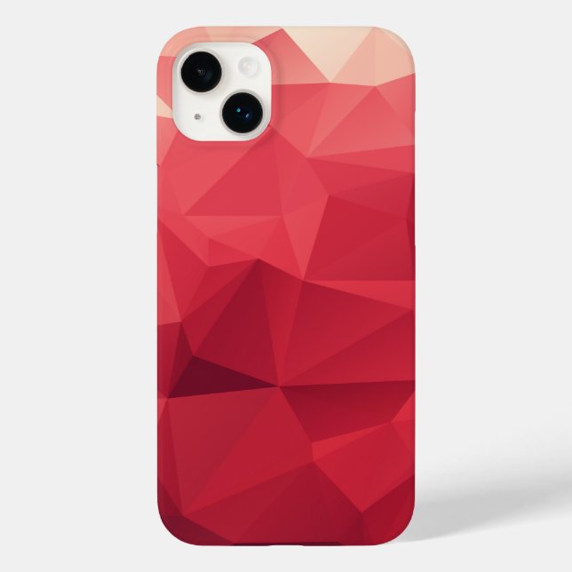 Red Abstract Geometric Case-Mate iPhone Case (Back)