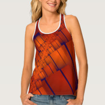 Red abstract geometric decoration