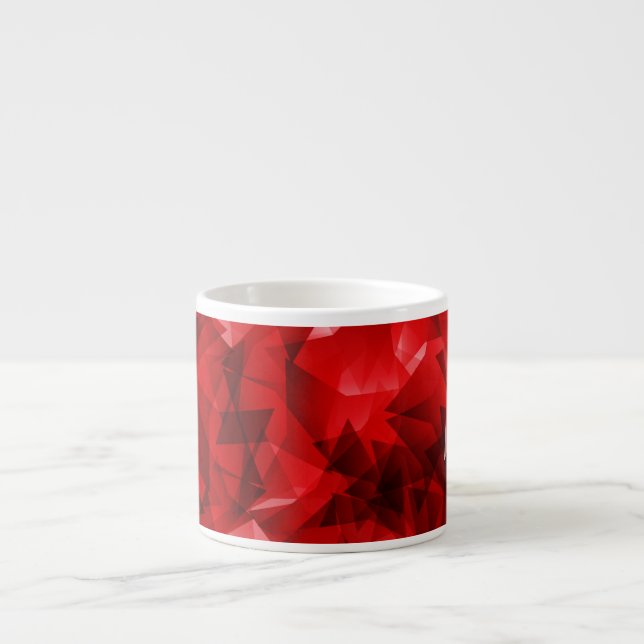 Red Abstract Geometric Design-51083 Espresso Cup (Front)
