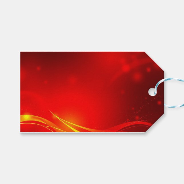 Red abstract gift tags (Front (Horizontal))