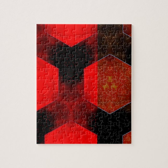 Red Abstract Jigsaw Puzzle (Vertical)