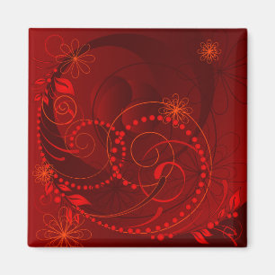 red abstract magnet