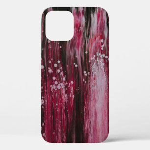 Red abstract painting iPhone 12 case