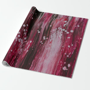 Red abstract painting wrapping paper