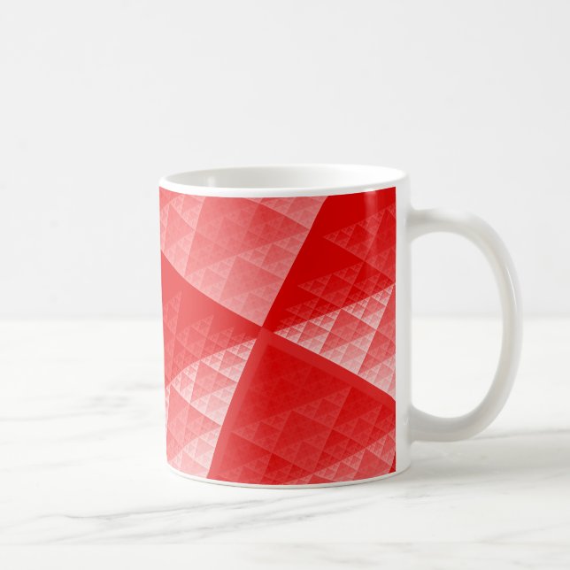 Red abstract pattern coffee mug (Right)