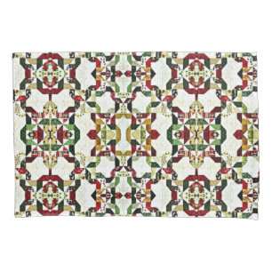 red abstract pattern pillowcase