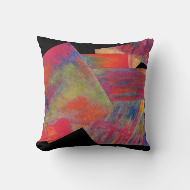 Red Abstract Pillow (Front)