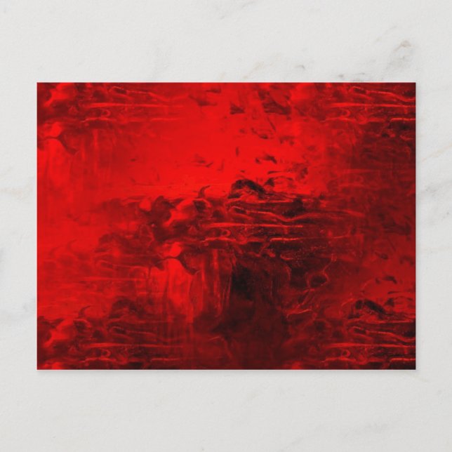 Red Abstract Postcard (Front)