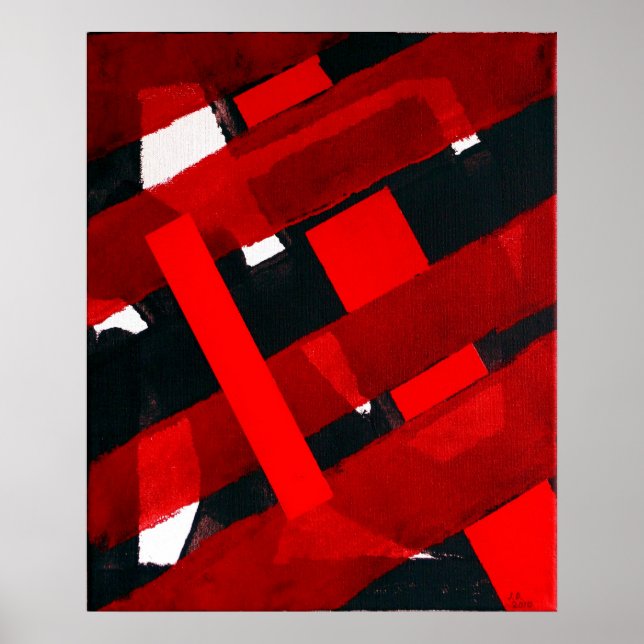 Red Abstract Poster (Front)