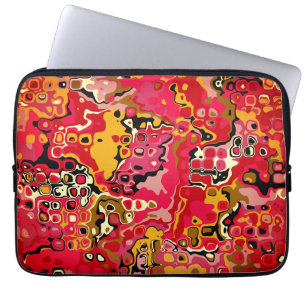 Red ABSTRACTION - Mosaic Laptop Sleeve
