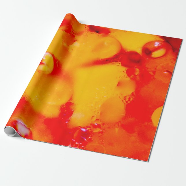 Red abstraction wrapping paper (Unrolled)