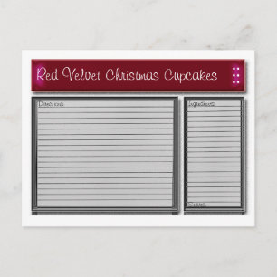 Red Accents Custom Recipe Card