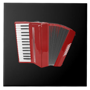 Red Accordion Ceramic Tile